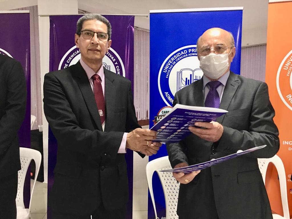 Convenio de cooperación entre Colegio de Contadores del Paraguay, Filial Alto Paraná y la Facultad de Ciencias Administrativas y Contables de la UPE